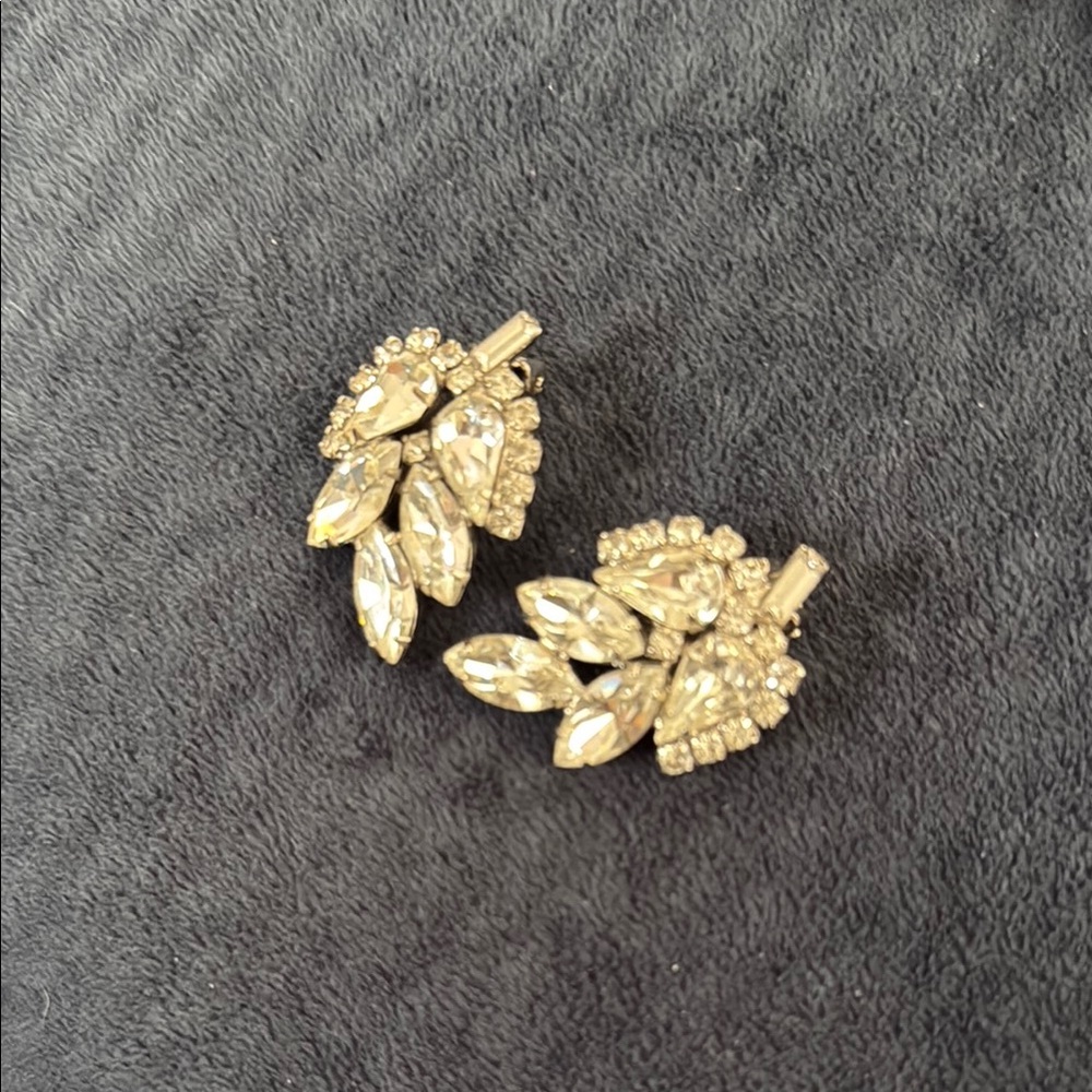 Elegant Silver Crystal Earrings